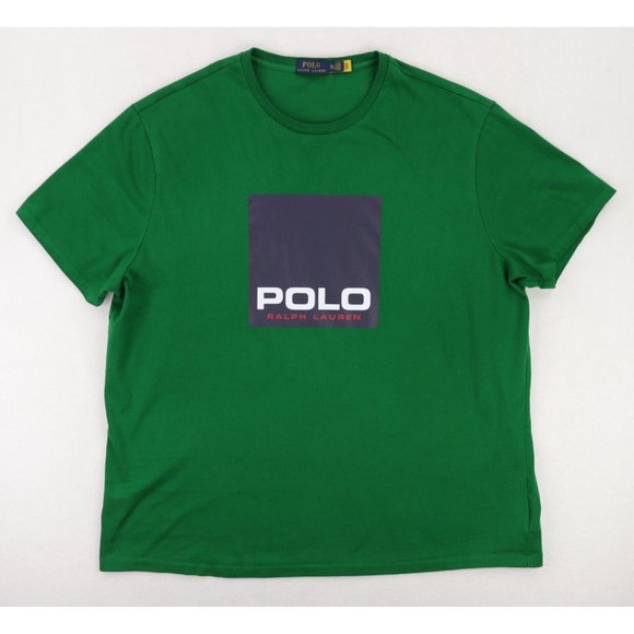 Polo Ralph Lauren Other - Polo Ralph Lauren T Shirt Men's XXL Green 26/1 Jersey-Lsl-Tsh Spell Out Cotton